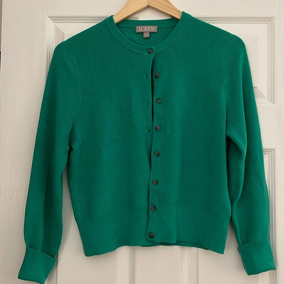 J. Crew Sweaters - J.Crew Green Cardigan Size Large